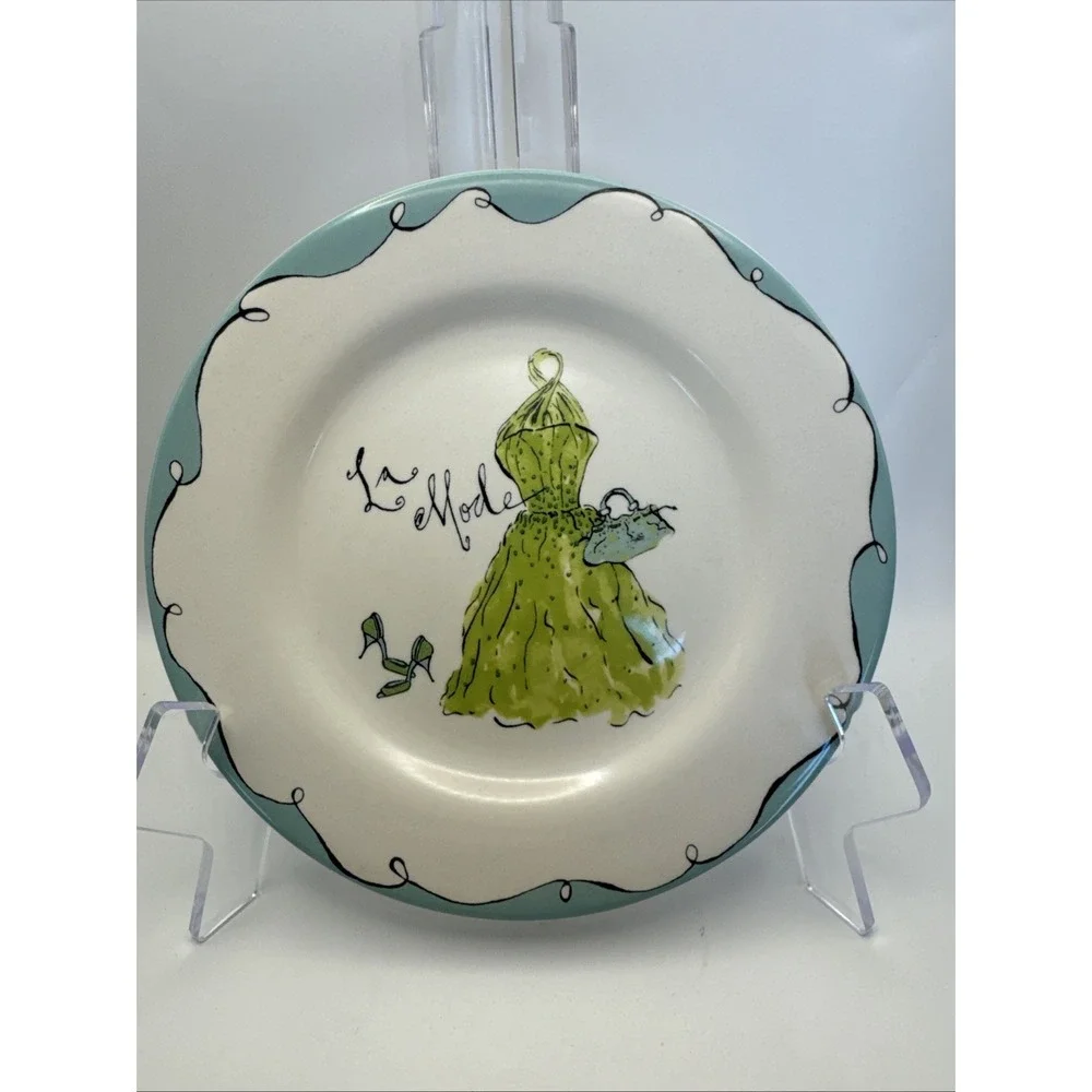 5 Rosanna Luncheon Salad Dessert Plates High‎ Heel Design 8.25 inch diameter